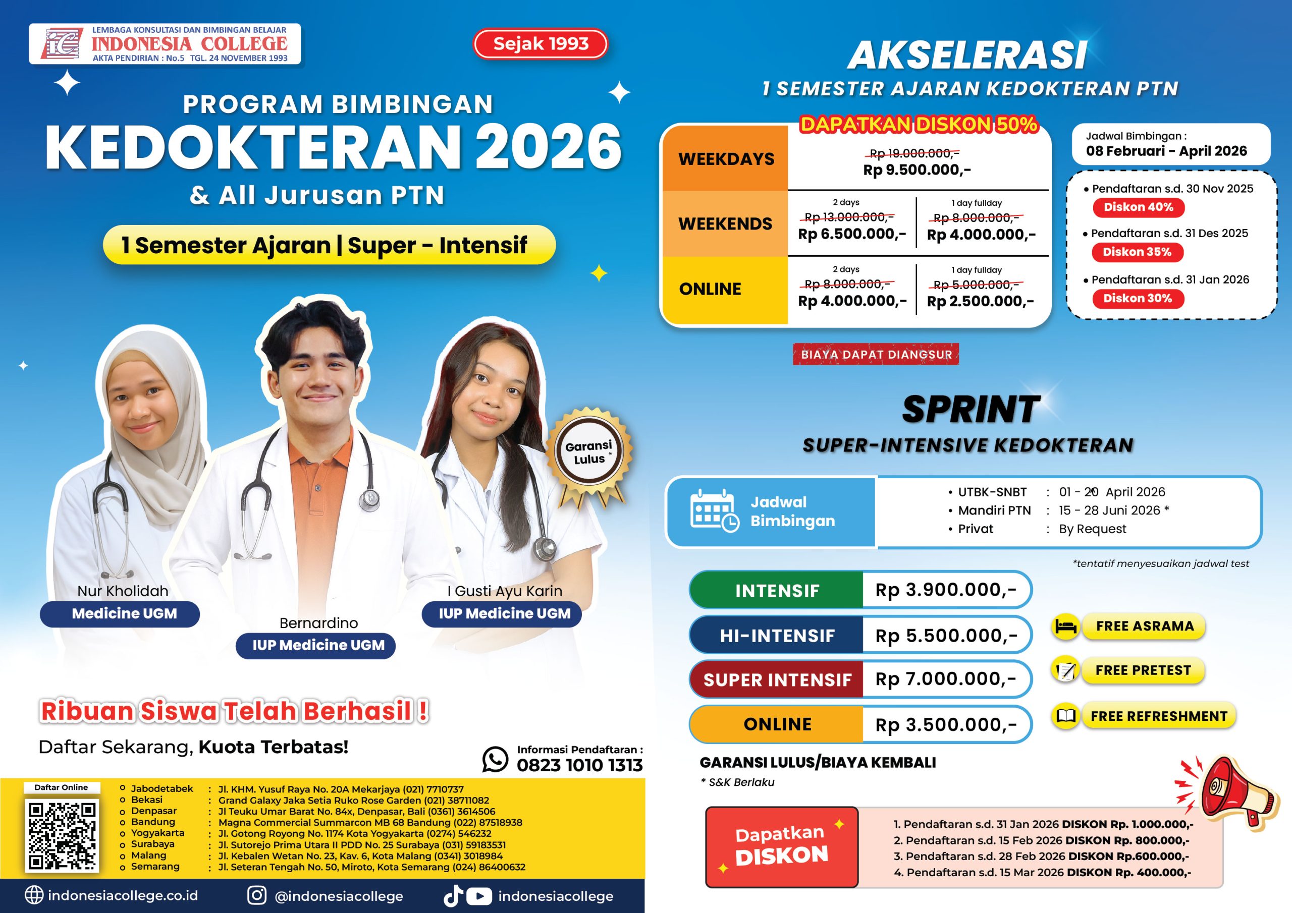 Brosur Kedokteran 2026 – Akselerasi & Sprint