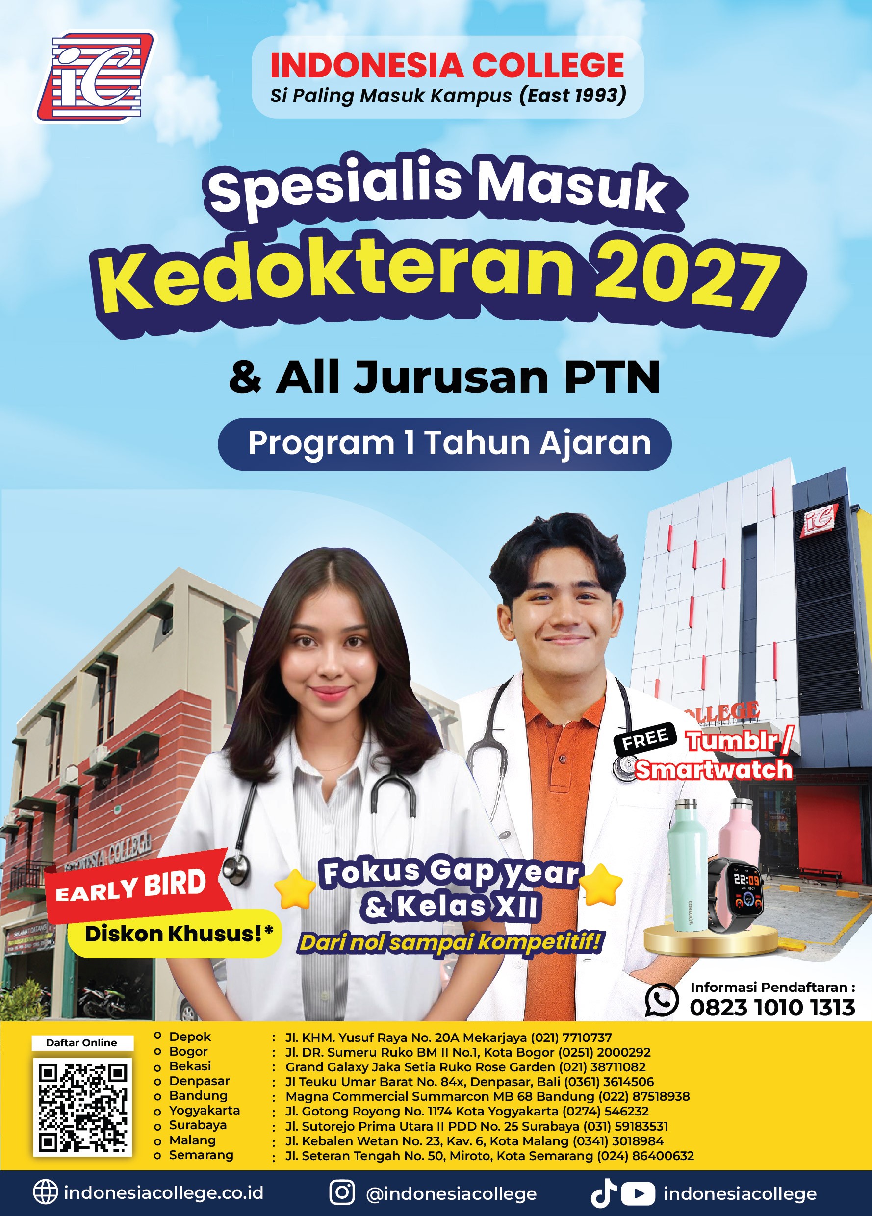 Bimbel Kedokteran 2027 - 1 tahun ajaran 
